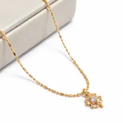 CHOKER TREVO BANHADA A OURO 18K