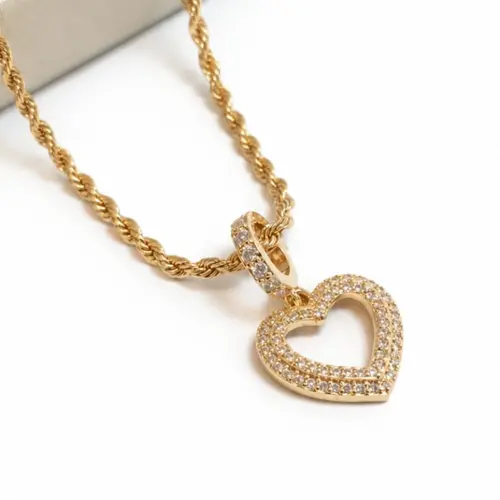 CHOKER COM PATUÁ CORAÇÃO BANHADO A OURO 18K