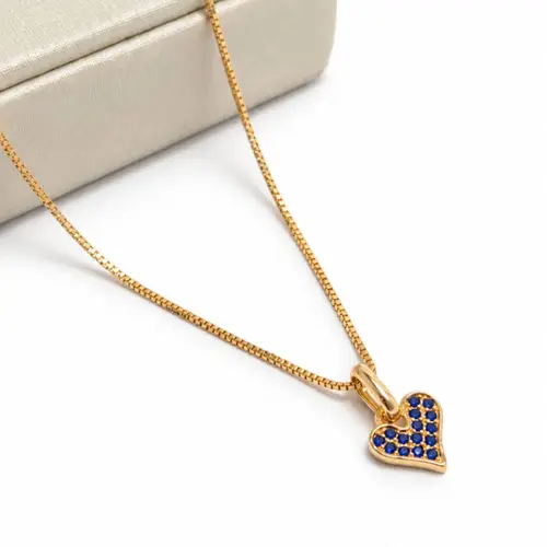 COLAR CORAÇÃO BANHADO A OURO 18K