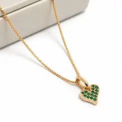 COLAR CORAÇÃO BANHADO A OURO 18K
