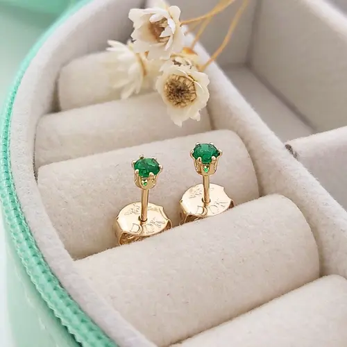 BRINCO GREEN SHINE BANHADO A OURO 18K