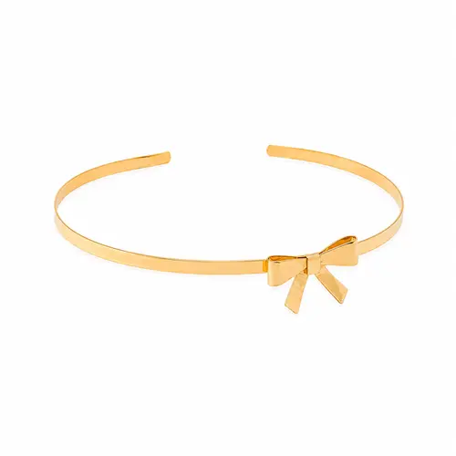 TIARA LAÇO MINIMALISTA BANHADA A OURO 18K