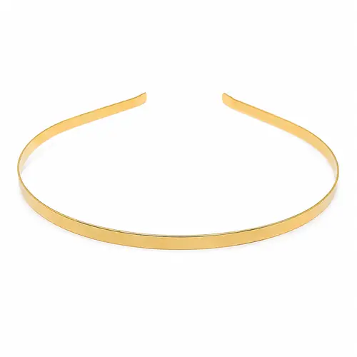 TIARA LISA MINIMALISTA BANHADA A OURO 18K