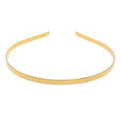 TIARA LISA MINIMALISTA BANHADA A OURO 18K