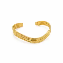 BRACELETE FLUXO DOURADO BANHADO A 18K