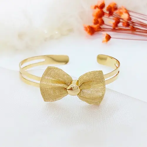 Bracelete Laço Banhado a Ouro 18K