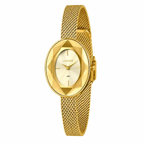 RELOGIO DOURADO ELEGANCE DOURADO BANHADO A OURO 18K