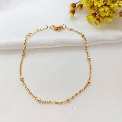 PULSEIRA PONTO DE OURO BANHADA A OURO 18K