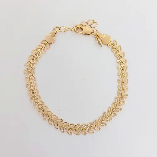 PULSEIRA ESCAMA BANHADA OURO 18K