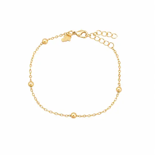 PULSEIRAS ESFERAS DE OURO BANHADA A OURO 18K