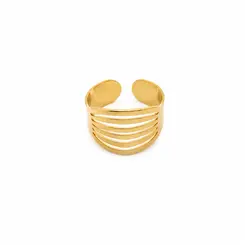 ANEL AURORA BANHADA A OURO 18K