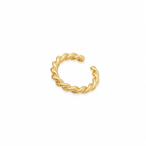 ANEL TORCIDO BANHADO A OURO 18K