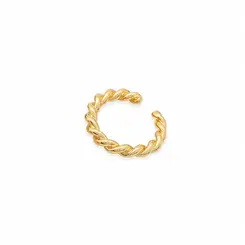 ANEL TORCIDO BANHADO A OURO 18K