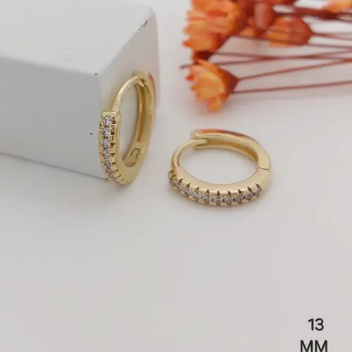 Brinco Argola Dente de Leão Banhado a Ouro 18K