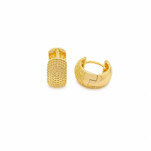 ARGOLA TEXTURIZADA IMPERIAL BANHADA A OURO 18K