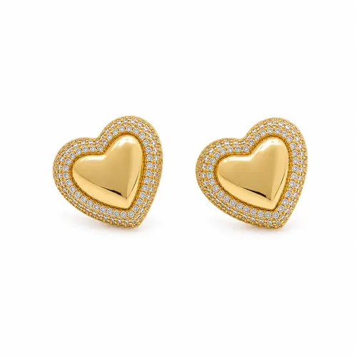 BRINCO CORAÇÃO IMPERIAL BANHADO A OURO 18K