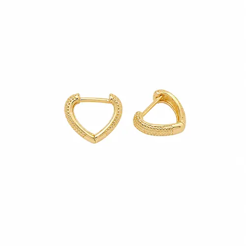 ARGOLA HEART LINE BANHADA A OURO 18K