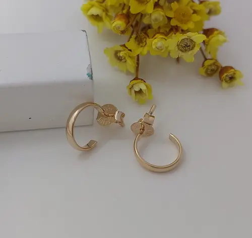 ARGOLA CLASSIC CURVE GOLD BANHADA A OURO 18K