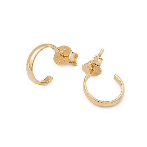 ARGOLA CLASSIC CURVE GOLD BANHADA A OURO 18K