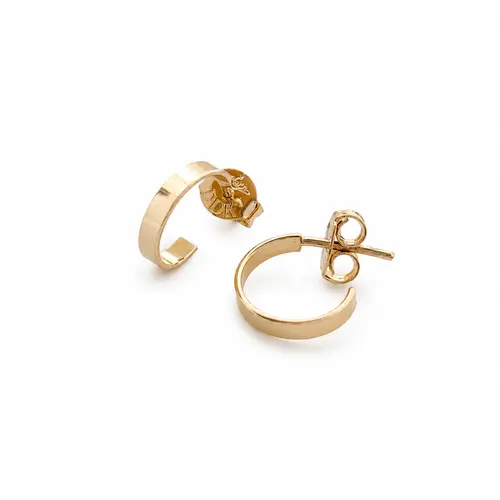 ARGOLA CELINE GOLD BANHADA A OURO 18K