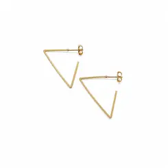 BRINCO TRIANGULO BANHADO A OURO 18K