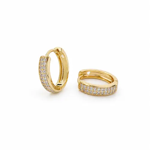 ARGOLA PAVÊ GLAM BANHADA A OURO 18K