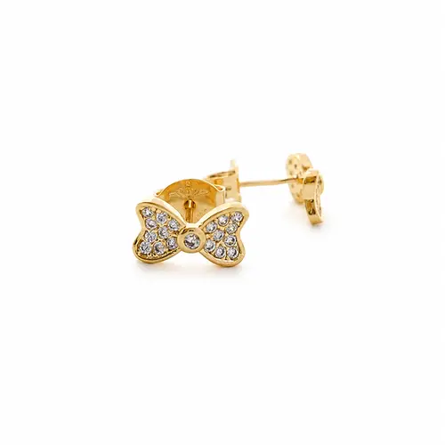 BRINCO LAÇO CRAVEJADO BANHADO A OURO 18K