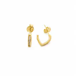 BRINCO ARGOLA ELEGANCE BANHADO A OURO 18K