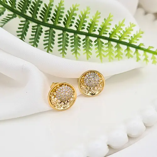 BRINCO JARDIM DE LUZ BANHADO A OURO 18K