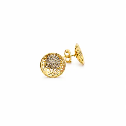 BRINCO JARDIM DE LUZ BANHADO A OURO 18K