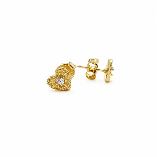 BRINCO CORAÇÃO NATURE GLOW BANHADO A OURO 18K