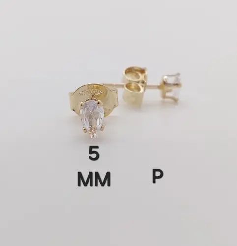 BRINCO PONTO DE LUZ GOTA P BANHADO A OURO 18K