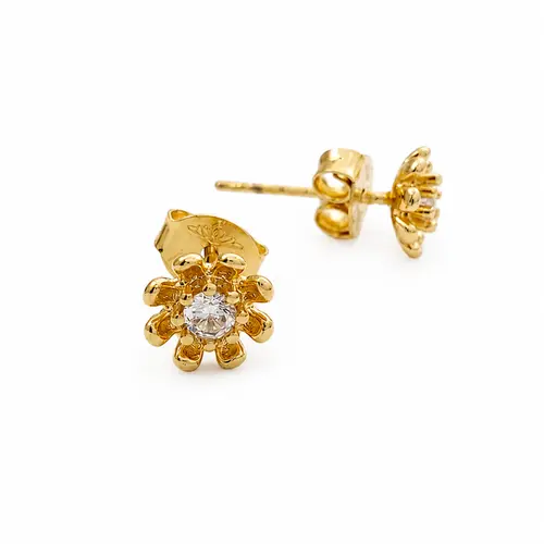 BRINCO DOURADO BOTÂMICO BANHADO A OURO 18K