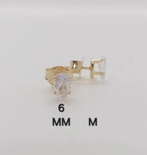 BRINCO PONTO DE LUZ GOTA M BANHADO A OURO 18K