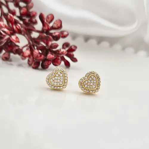 BRINCO DOCE ROMANCE BANHADO A OURO 18K