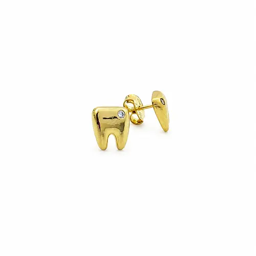 BRINCO SORRISO DE LUZ BANHADO A OURO 18K