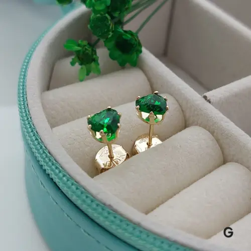 BRINCO HEART SHINE BANHADO A OURO 18K