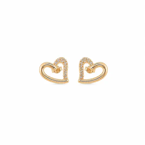 BRINCO OPEN HEART SHINE BANHADO A OURO 18K