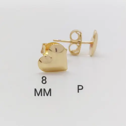 BRINCO CORAÇÃO MINI M BANHADO A OURO 18K