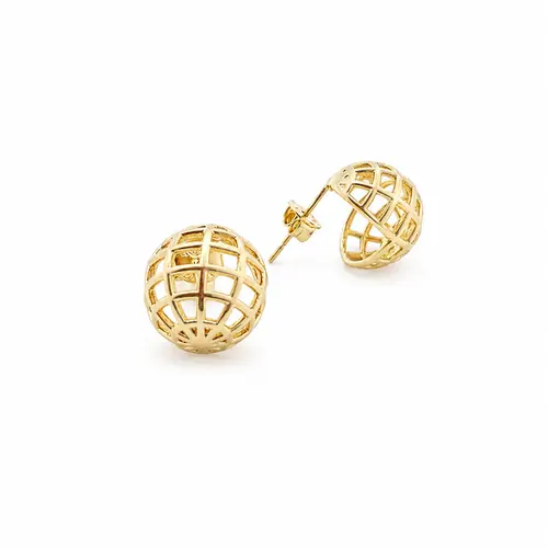 BRINCO GLOBO GLOW BANHADO A OURO 18K