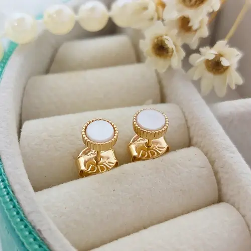 BRINCO PONTO WHITE BANHADO A OURO 18K