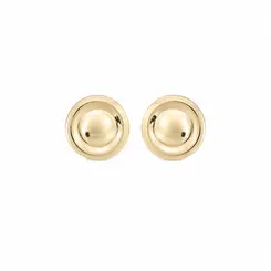 BRINCO DOME ELEGANCE BANHADO A OURO 18K