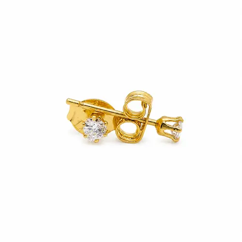 BRINCO PONTO DE LUZ ESSENCIAL PP BANHADO A OURO 18K