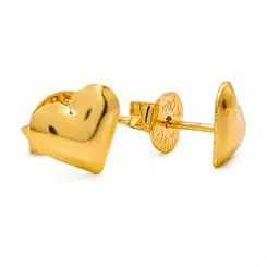 BRINCO CORAÇÃO CLÁSSICO BANHADO A OURO 18K