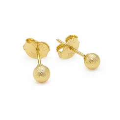 BRINCO PONTO DE LUZ TEXTURIZADO BANHADO A OURO 18K