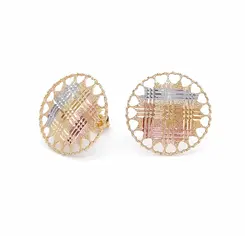 BRINCO MOSAICO BANHADO A OURO 18K