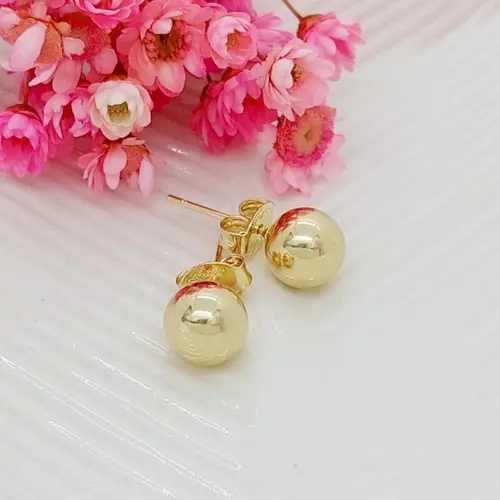 BRINCO BOLINHA LUMIÉRE GG BANHADA A OURO 18K