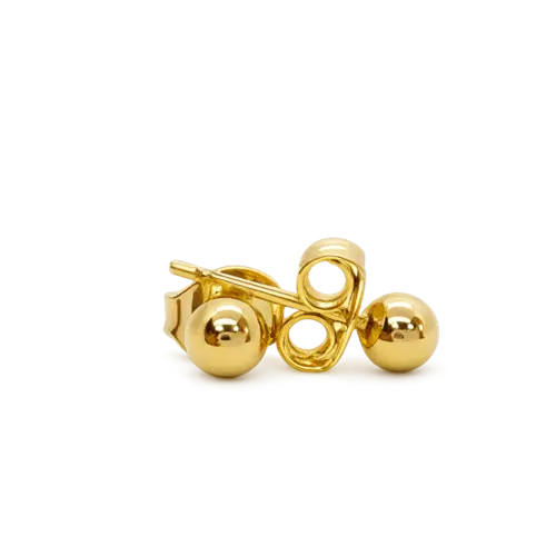 BRINCO BOLINHA LUMIÉRE GG BANHADA A OURO 18K