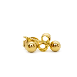 BRINCO BOLINHA LUMIÉRE GG BANHADA A OURO 18K