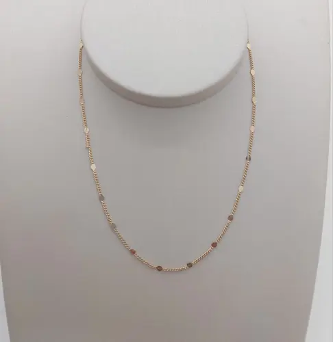 CHOKER DOTS SHINE GOLD BANHADA A OURO 18K